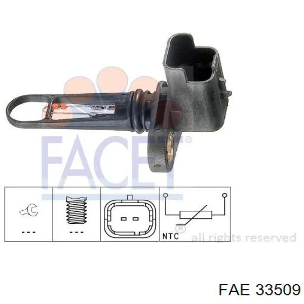 Sensor de temperatura da mistura de ar FAE 33509 preço, a partir de 15,40 USD