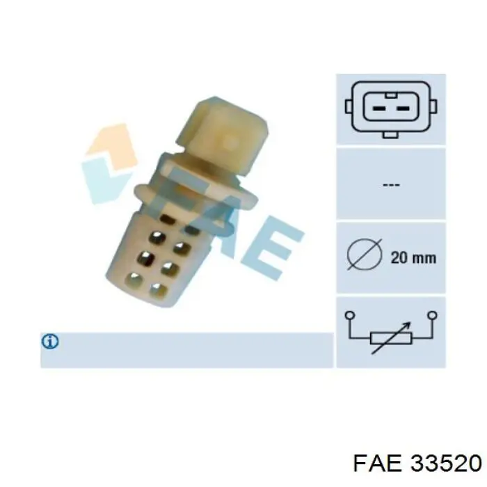 Sensor de temperatura da mistura de ar FAE 33520 preço, a partir de 13,22 USD