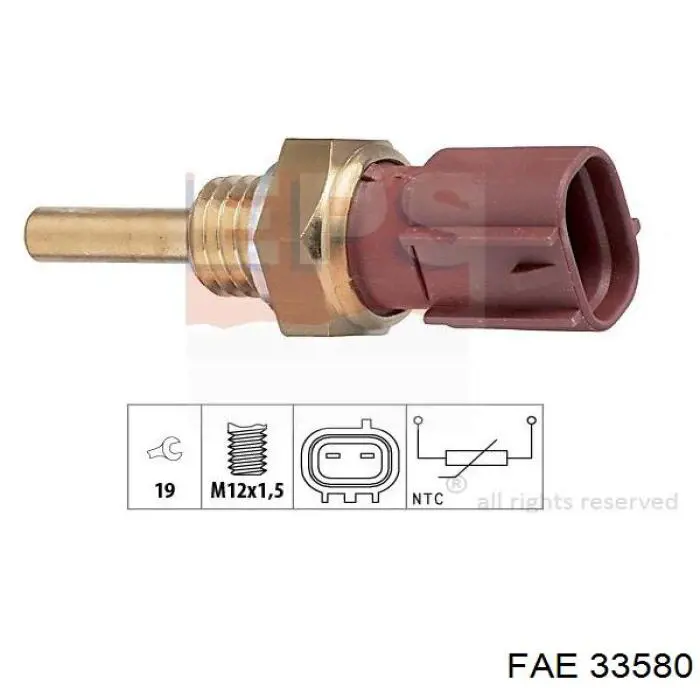 Sensor de temperatura do fluido de esfriamento FAE 33580 preço, a partir de 21,03 USD