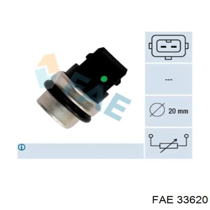 Sensor de temperatura do fluido de esfriamento FAE 33620 preço, a partir de 6,78 USD