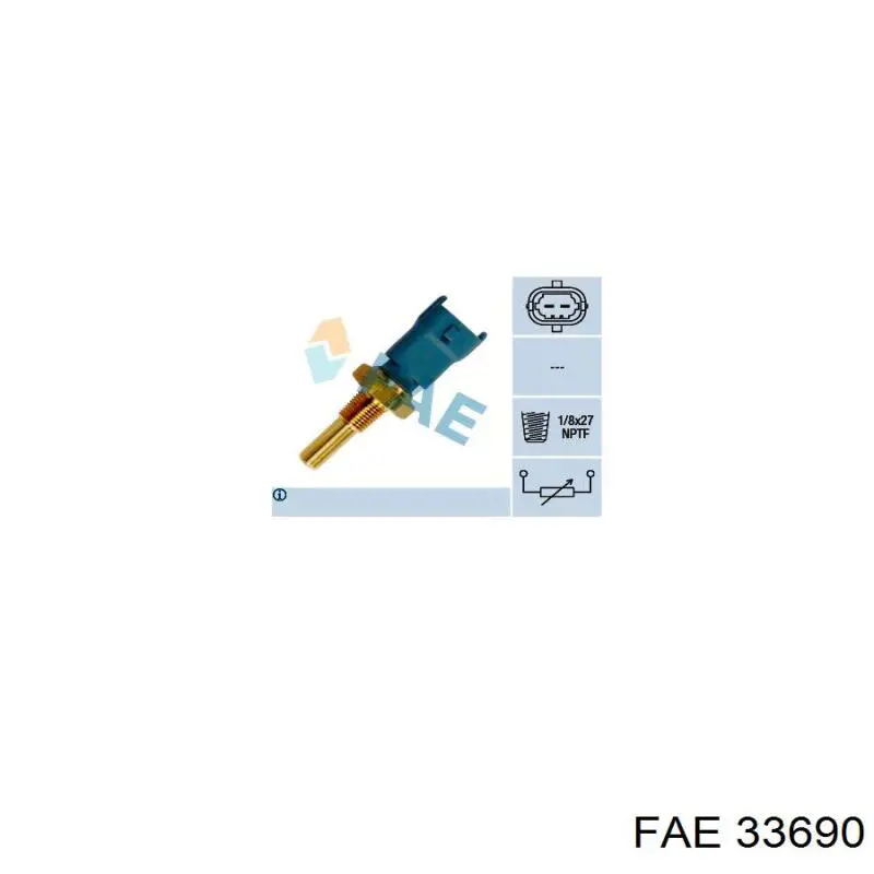 Sensor de temperatura do fluido de esfriamento FAE 33690 preço, a partir de 12,80 USD
