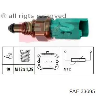 Sensor de temperatura do fluido de esfriamento FAE 33695 preço, a partir de 14,08 USD