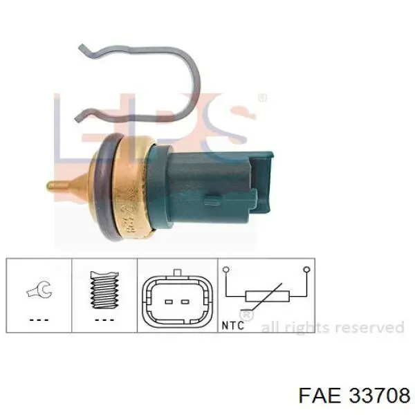 Sensor de temperatura do fluido de esfriamento FAE 33708 preço, a partir de 11,95 USD