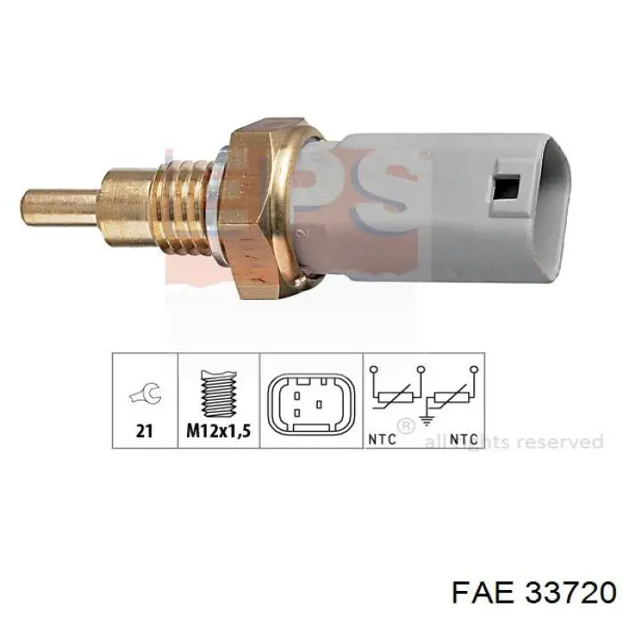 Sensor de temperatura do fluido de esfriamento FAE 33720 preço, a partir de 13,91 USD