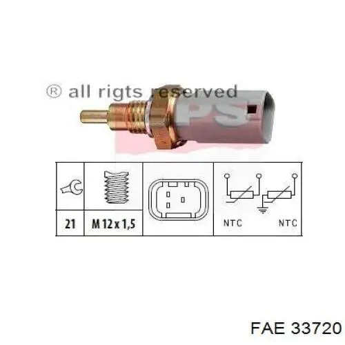Compre 33720 FAE Sensor de temperatura do fluido de esfriamento