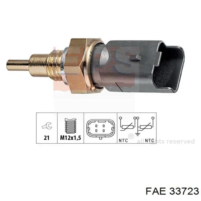 Sensor de temperatura do fluido de esfriamento FAE 33723 preço, a partir de 20,07 USD