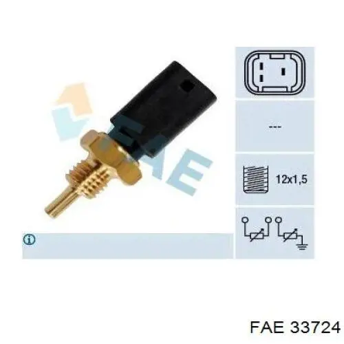 Sensor de temperatura do fluido de esfriamento FAE 33724 preço, a partir de 19,76 USD