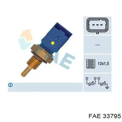 Sensor de temperatura do fluido de esfriamento FAE 33795 preço, a partir de 12,28 USD