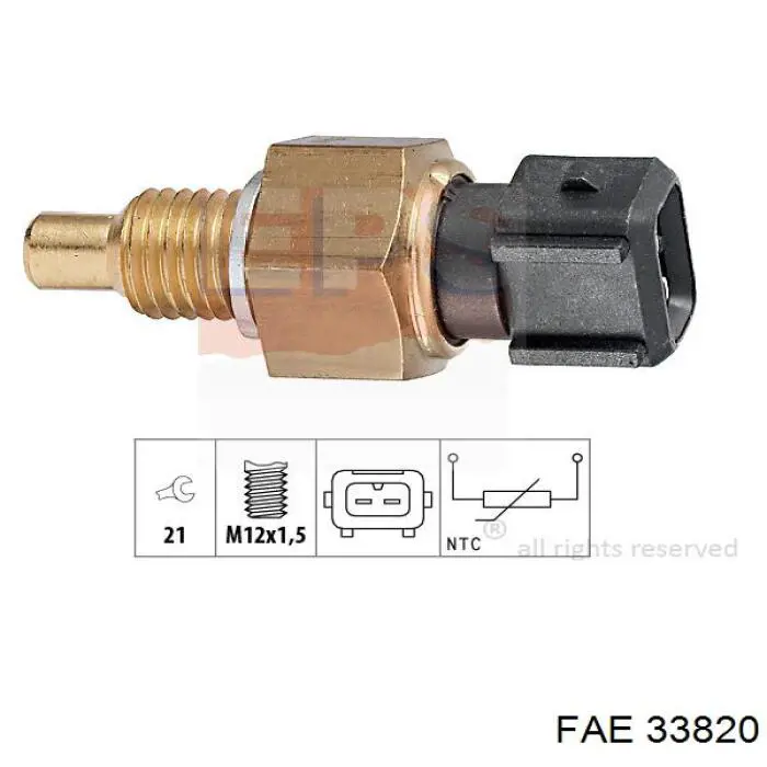 Compre 33820 FAE Sensor de temperatura do fluido de esfriamento