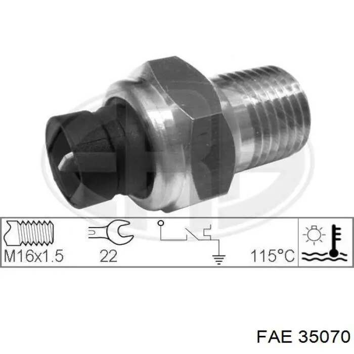 Sensor de temperatura do fluido de esfriamento FAE 35070 preço, a partir de 9,36 USD