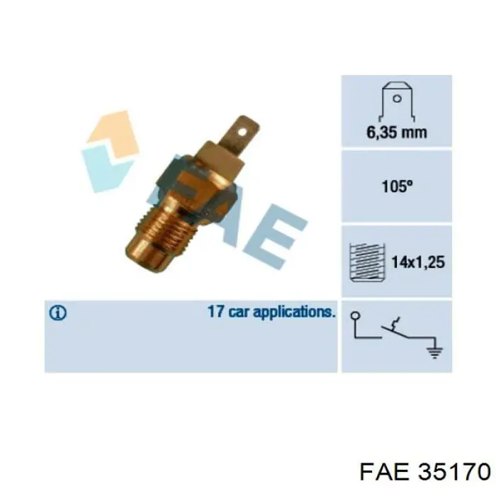 Compre 35170 FAE Sensor de temperatura do fluido de esfriamento
