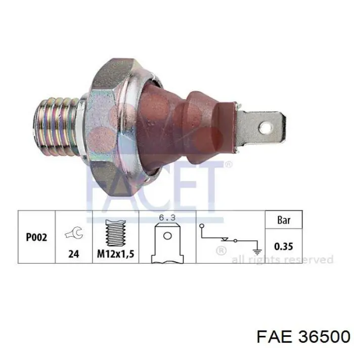 Compre 36500 FAE Sensor de temperatura do fluido de esfriamento (de ativação de ventilador do radiador)