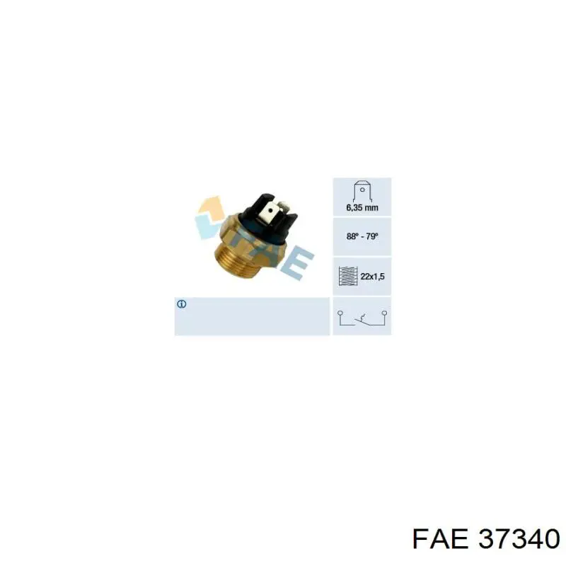 Sensor de temperatura do fluido de esfriamento (de ativação de ventilador do radiador) FAE 37340 preço, a partir de 9,97 USD