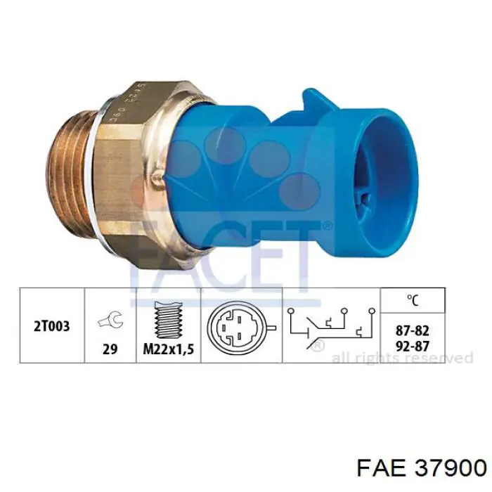 Compre 37900 FAE Sensor de temperatura do fluido de esfriamento (de ativação de ventilador do radiador)