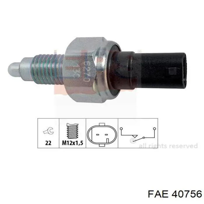 Compre 40756 FAE Sensor de ativação das luzes de marcha à ré
