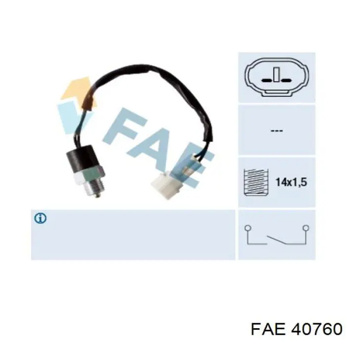 Sensor de ativação das luzes de marcha à ré FAE 40760 preço, a partir de 14,66 USD