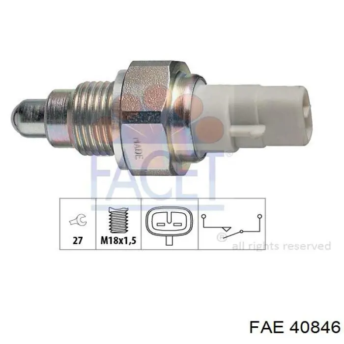 Sensor de ativação das luzes de marcha à ré FAE 40846 preço, a partir de 23,89 USD