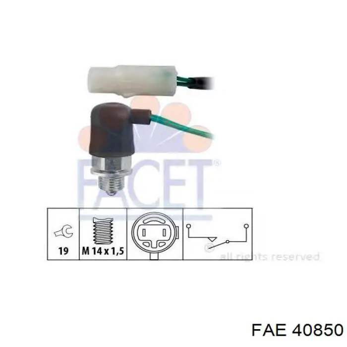 Compre 40850 FAE Sensor de ativação das luzes de marcha à ré
