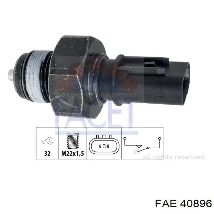 Sensor de ativação das luzes de marcha à ré FAE 40896 preço, a partir de 24,52 USD