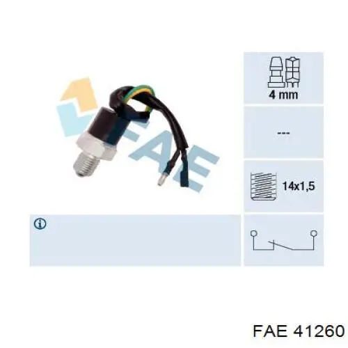 Sensor de ativação das luzes de marcha à ré FAE 41260 preço, a partir de 13,69 USD