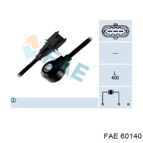 Sensor de detonação FAE 60140 preço, a partir de 31,48 USD