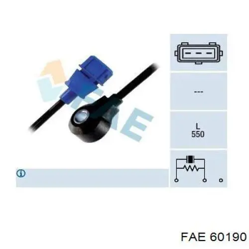 Sensor de detonação FAE 60190 preço, a partir de 18,33 USD