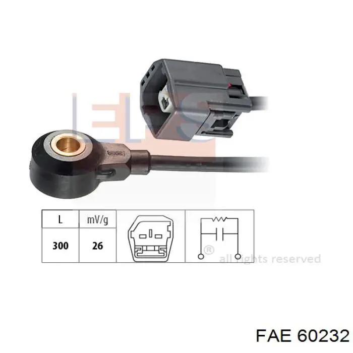 Sensor de detonação FAE 60232 preço, a partir de 40,95 USD