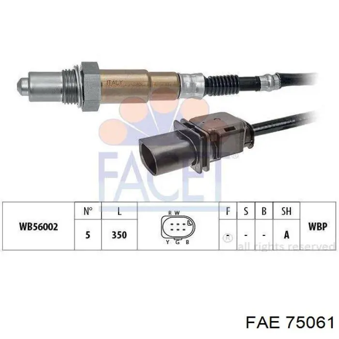 Compre 75061 FAE Sonda lambda, sensor de oxigênio até o catalisador