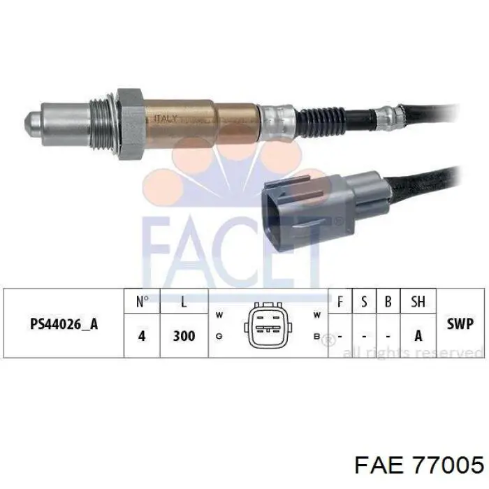 Sonda lambda, sensor de oxigênio depois de catalisador FAE 77005 preço, a partir de 70,99 USD