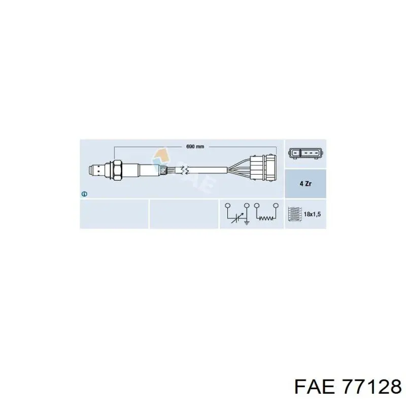 Compre 77128 FAE Sonda lambda, sensor de oxigênio até o catalisador