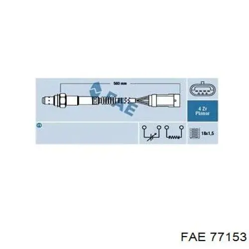 Sonda lambda, sensor de oxigênio até o catalisador FAE 77153 preço, a partir de 82,55 USD