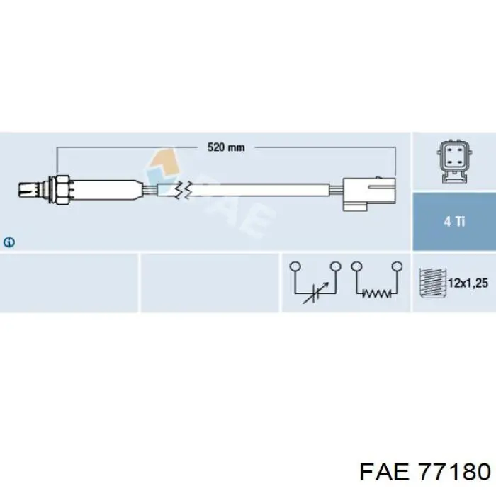 Sonda lambda, sensor de oxigênio FAE 77180 preço, a partir de 126,62 USD