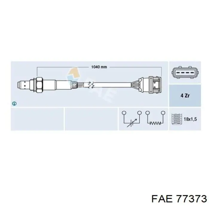 Sonda lambda, sensor de oxigênio até o catalisador FAE 77373 preço, a partir de 66,33 USD