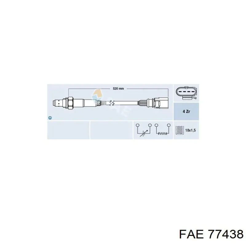 Compre 77438 FAE Sonda lambda, sensor de oxigênio até o catalisador