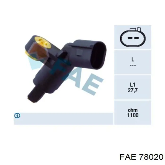 Sensor ABS dianteiro direito FAE 78020 preço, a partir de 11,69 USD