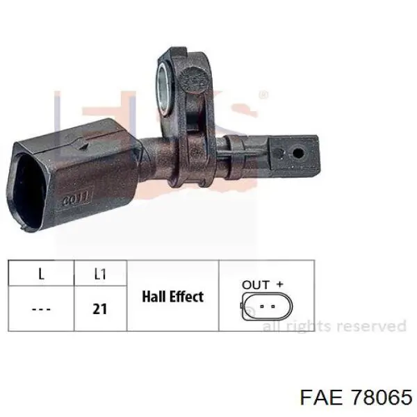 Compre 78065 FAE Sensor ABS dianteiro esquerdo