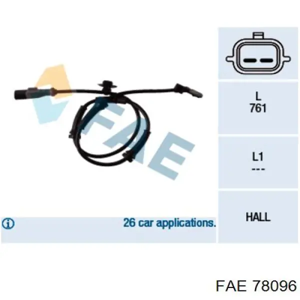 Sensor dianteiro de ABS FAE 78096 preço, a partir de 32,59 USD