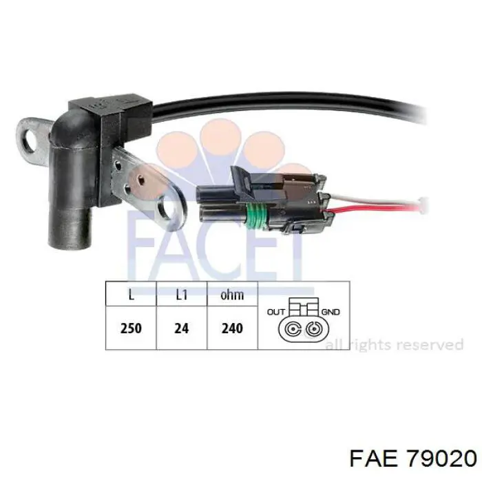 Compre 79020 FAE Sensor de posição (de revoluções) de cambota