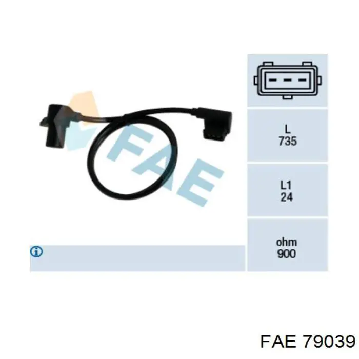 Sensor de posição (de revoluções) de cambota FAE 79039 preço, a partir de 52,38 USD