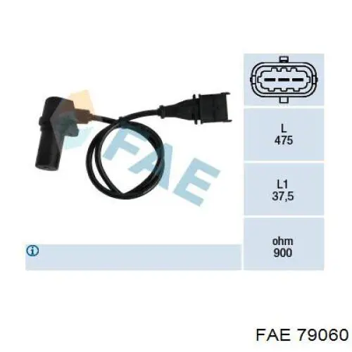 Sensor de posição (de revoluções) de cambota FAE 79060 preço, a partir de 29,75 USD