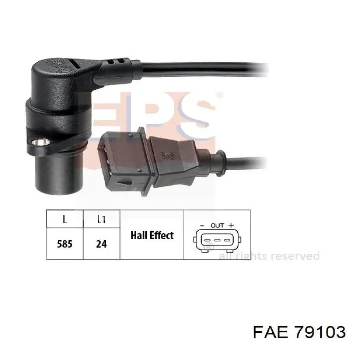 Sensor de posição (de revoluções) de cambota FAE 79103 preço, a partir de 44,28 USD