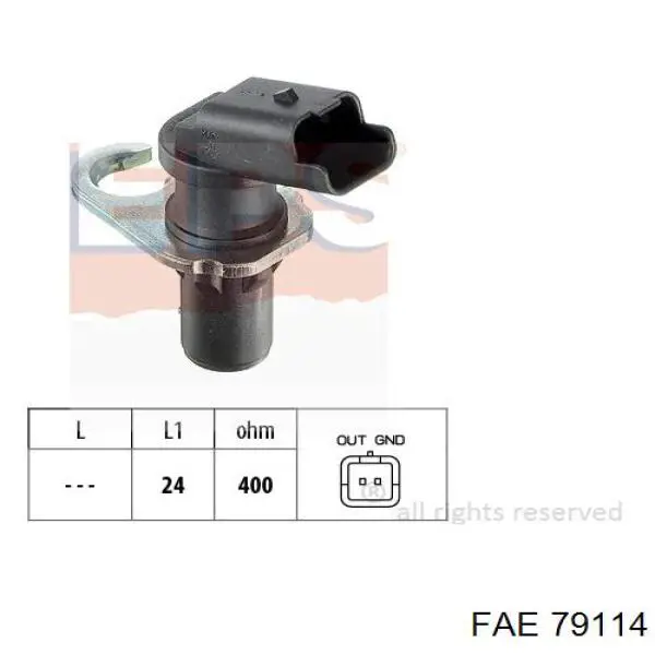 Sensor de posição (de revoluções) de cambota FAE 79114 preço, a partir de 19,34 USD
