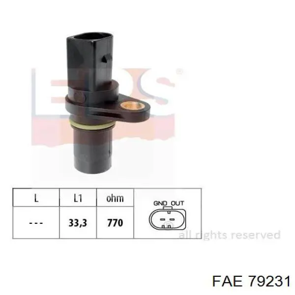 Compre 79231 FAE Sensor de posição (de revoluções) de cambota