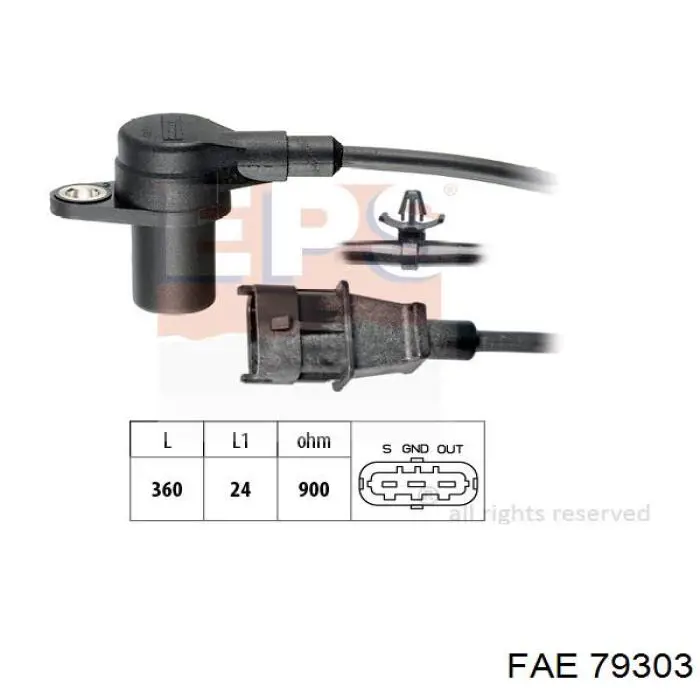 Compre 79303 FAE Sensor de posição (de revoluções) de cambota