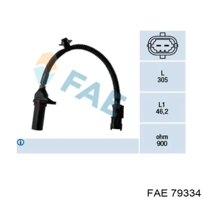 Sensor de posição (de revoluções) de cambota FAE 79334 preço, a partir de 24,40 USD
