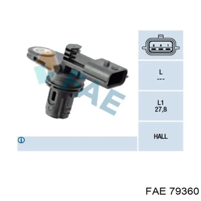 79360 FAE Sensor de posição da árvore distribuidora