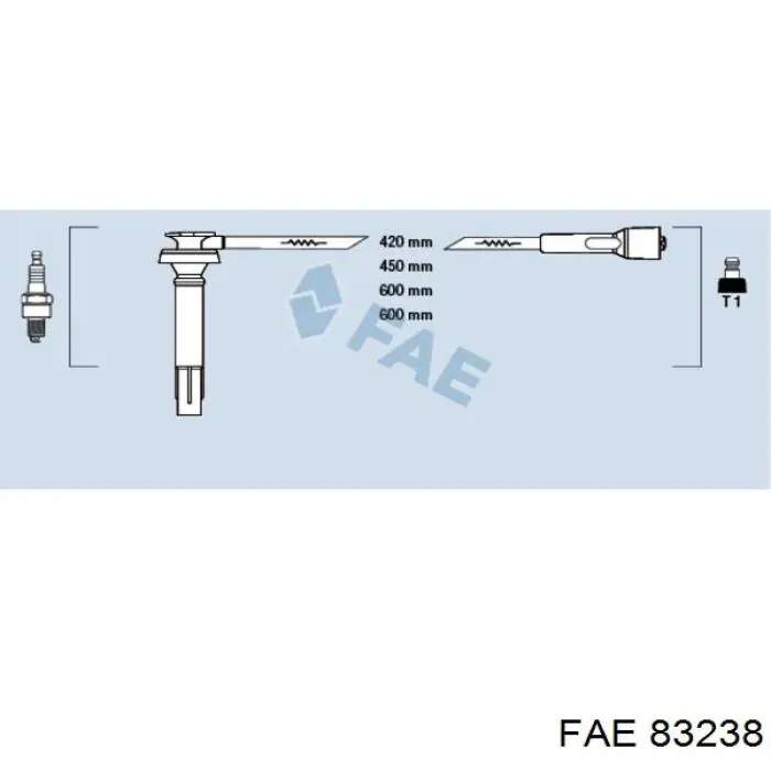 Compre 83238 FAE Fios de alta voltagem, kit
