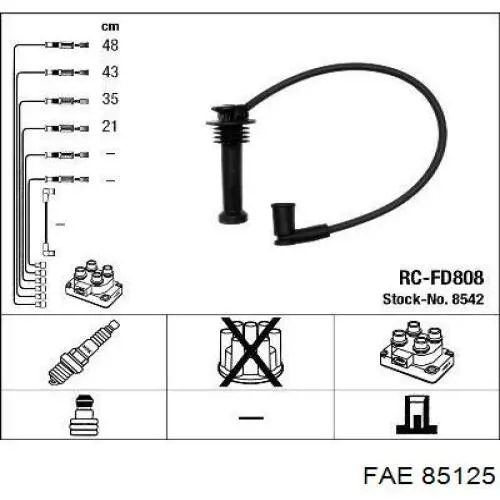Compre 85125 FAE Fios de alta voltagem, kit