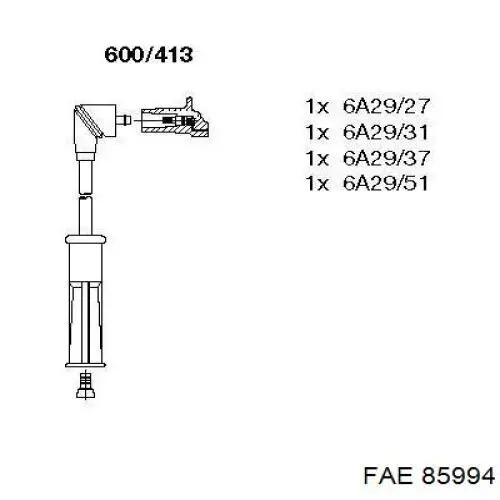 Fios de alta voltagem, kit FAE 85994 preço, a partir de 32,80 USD