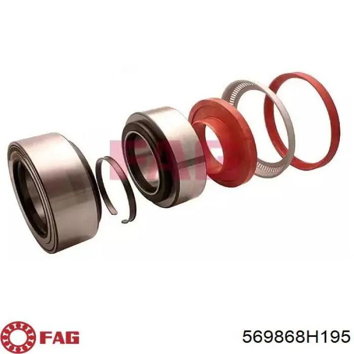 Rolamento de cubo dianteiro FAG 569868H195 preço, a partir de 214,01 EUR